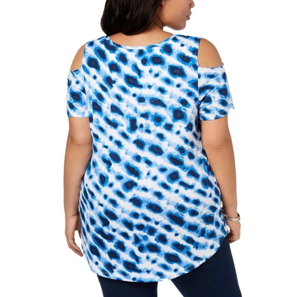 JM Collection Plus Size Cold Shoulder Top - Picture 4 of 4